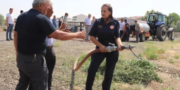 Kırsala yangın tankeri eğitimi